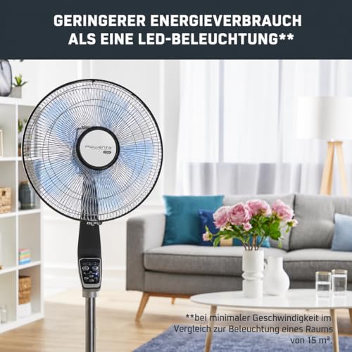 Rowenta VU5670 - Standventilator Turbo Boost Silence Extreme mit Fernbedienung, Durchmesser 40 cm, Superleise, Schwarz/Silber 6