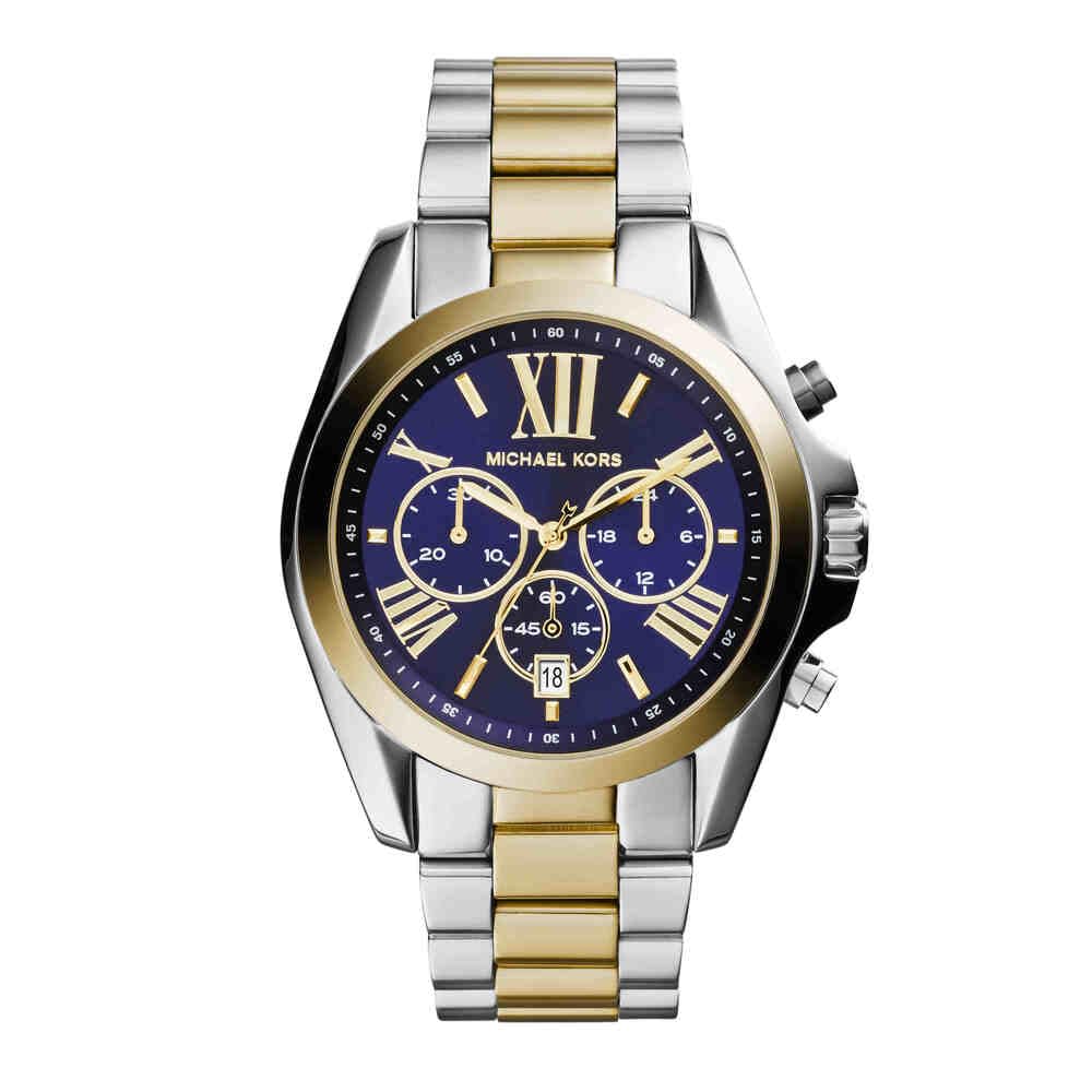 Michael KorsMichael Kors Bradshaw Watch for Women, 43mm Quartz Chronograph Movement with Stainless Steel Strap
