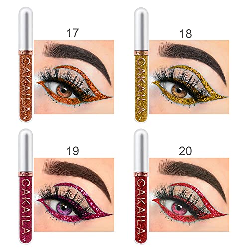Evpct 8 Colors Liquid Glitter Eyeliner Liquid Sets Glitter Eye Liners For Women Liquid White Silver Rose Gold Pink Liquid Sparkly Glitter Eyeliner thumb #5