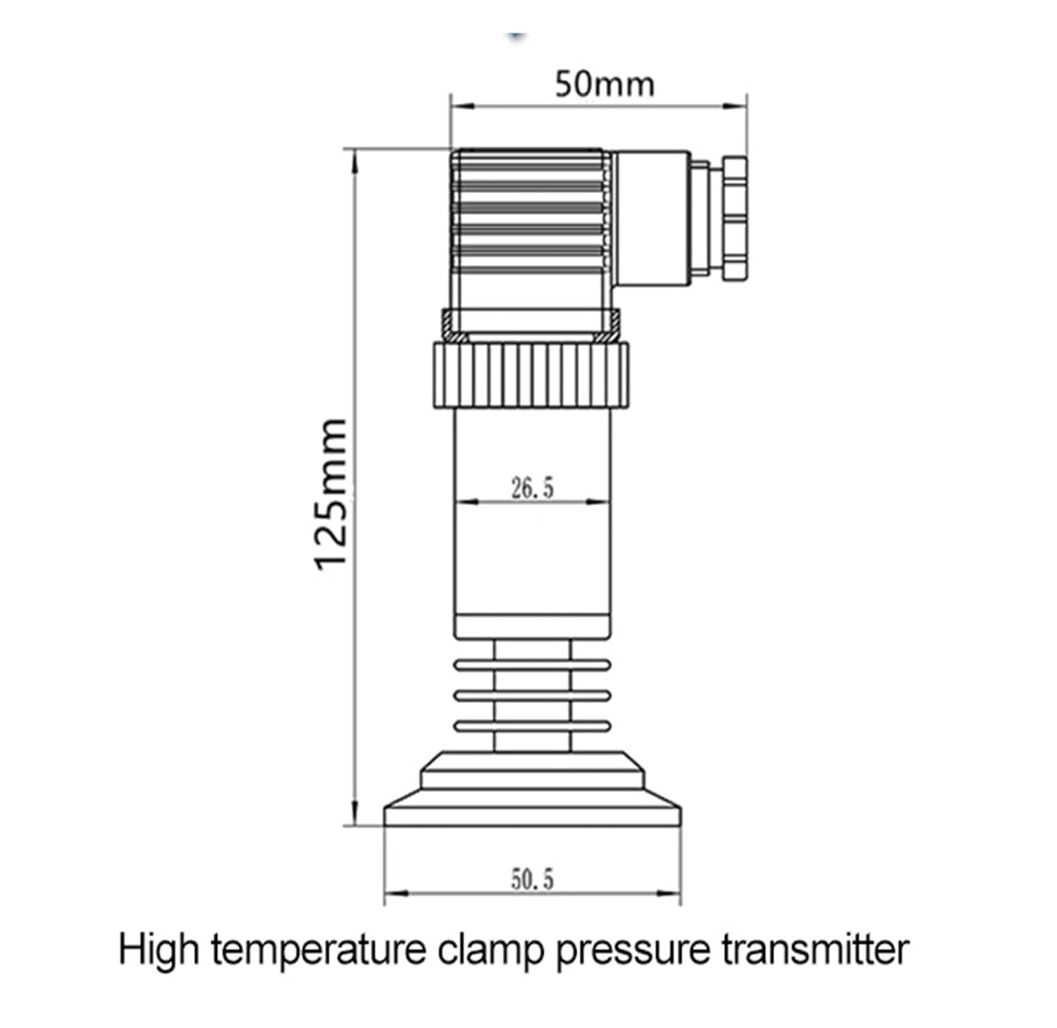 Pressure Sensor Pressure Sensors 200℃ Clamp Type 50.5 Quick Install Flat Film Liquid Pressure Transducer(0-4bar-A 4-20mA)