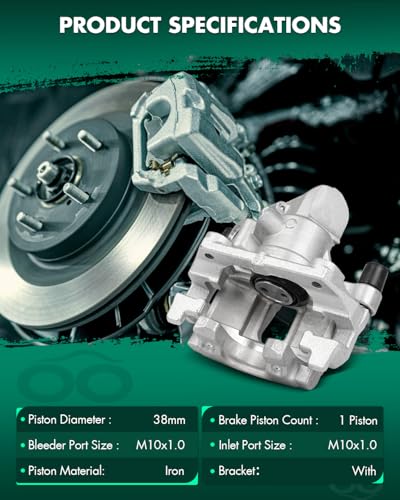 Image of SCITOO 19B6284A Rear Left Disc Brake Caliper Assembly w /Bracket For Ford For C-Max /For Escape /For Transit Connect,For Mazda For 3 /For 3 Sport