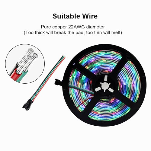 Tira LED RGBW+Warm White 5m 60 LEDs/m IP65 DC5V miniatura 5