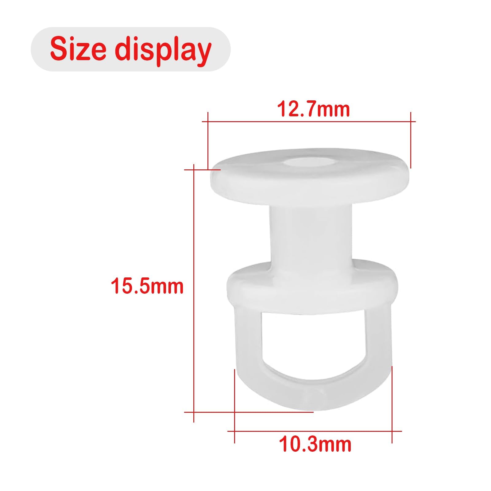 NIYATA 100Pcs Crochet de Rideau Rail Glisseur, Blanc pour Voitures, Bus et Autobus Scolaires