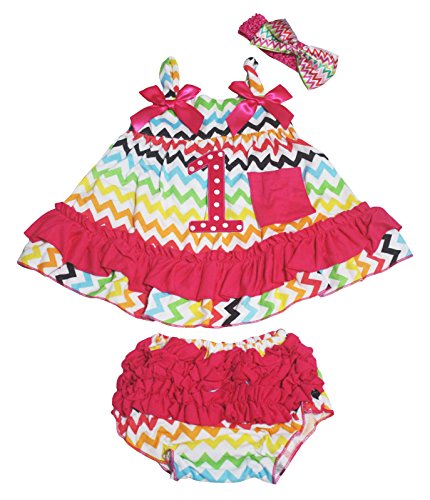 Ensemble robe bébé fille multicolore pour ses premiers pas au parc