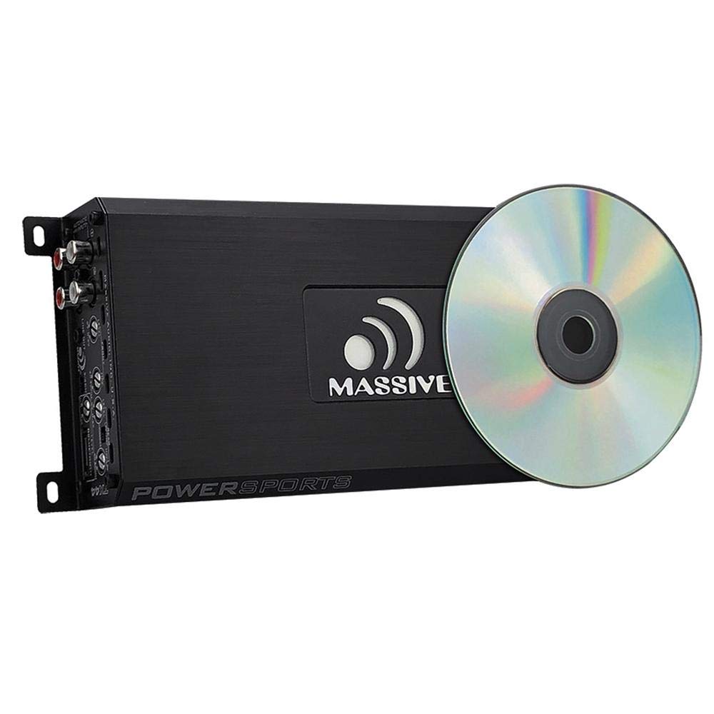 Massive Audio TX44-120 Watts x 4 @ 4 Ohm RMS Marine Compact Car Amplifier 4 Channel Built-in Car Bluetooth (Bluetooth Dongle is Optional Sold Separately)