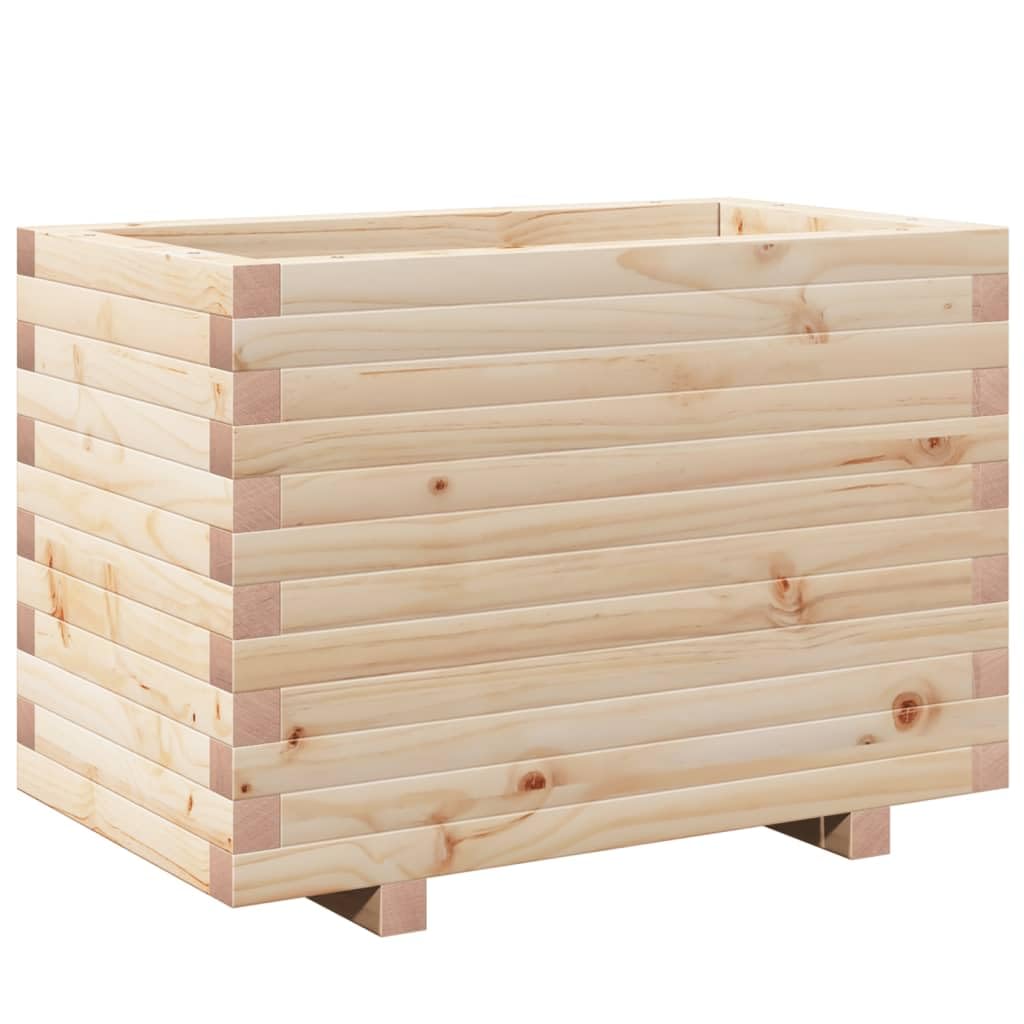vidaXL Garden Planter, Plant Pot for Patio Balcony Terrace, Flower Pot for Flower Herb Plant, Outdoor Planter Box, Solid Wood Pine