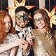 JOZMMZEOOA Maskengesichtsverkleidung 2 Stück Venezianische Maske Schwarz-Goldene Maske Spitzenmaske Männer und Frauen Phantom der Oper Steampunk Paargeeignet Halloweenmaske Party Twilight Maskerade