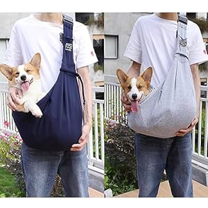   Dog-Sling-Carrier-Hands-Free-Adjustable-Packable-Breathable-Soft-Outdoor-Travel-Dog-and-Cat-Sling-Carrier-Dog-Sling-Bag-for-143lbs-Small-Dogs-and-Cats