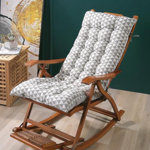 La mejor selección de Mecedoras disponible en línea para comprar. 48 VINGAA - Cojín mecedora, mecedoras, cojines mecedoras para sillas mecedoras de madera para interiores, cojín grueso para silla de descanso, cojín mecedora con corbatas, doble...