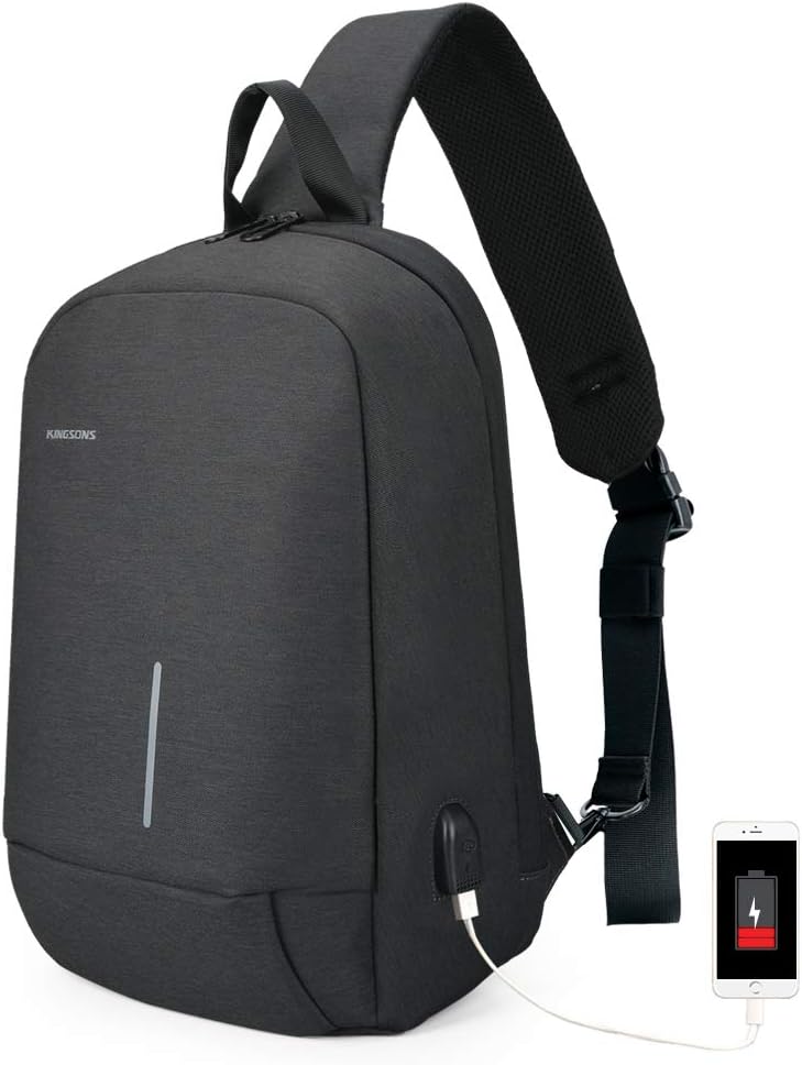 WINKING Laptop Backpack for Men Women - Laptop Backpack 15.6" Anti Theft Slim Business Backpack With USB Charging Port, Durable College School Backpack For Traveling, Hiking, Commuting, Black