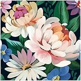 HAOKHOME 93427-1 Peel and Stick Floral Wallpaper Removable Boho Wall Paper Vintage for Bathroom Textured Contact Paper 17.7in x 9.8ft