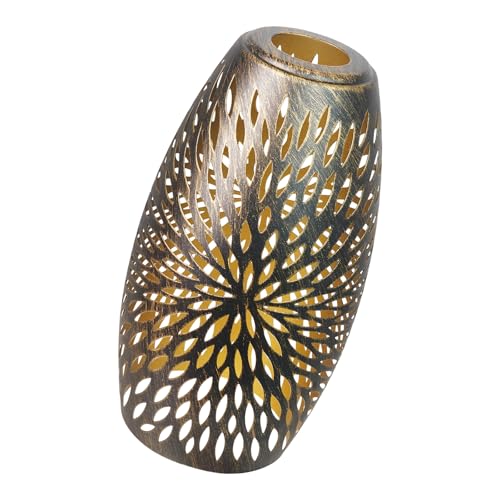 Metal Pendant Lamp Shade, Chandeliers Cover Mini Oval Light Shade Replacement Lampshade Only Light Fixtures for Kitchen Island, 9.45" Height x 5.12" D