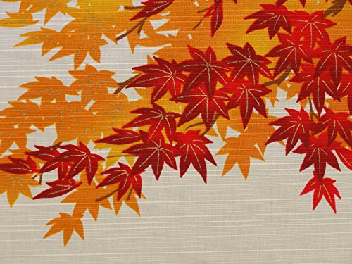 Image of Furoshiki Wrapping Cloth Maple Leaves in Autumn Motif Japanese Fabric 50cm