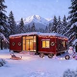 Casa prefabricada expandible de 20 pies portátil con 2 dormitorios y baño, mini casa móvil...