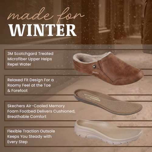 Image of Skechers Women's Easy Going - Latte 2 | Modern Comfort Casual, Relaxed Fit, Air-Cooled Memory Foam, Slip On, Vegan, Water Repellent