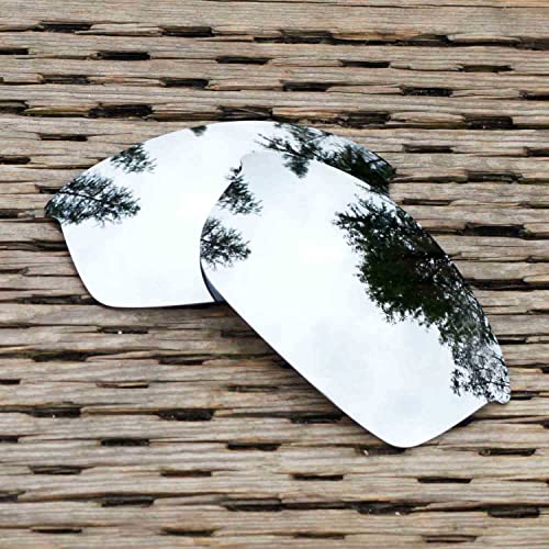 Walleva Replacement Lenses For Oakley Flak Jacket Sunglasses - Multiple Options Available (Titanium Mirror Coated - Mr. Shield Polarized) #TOP2