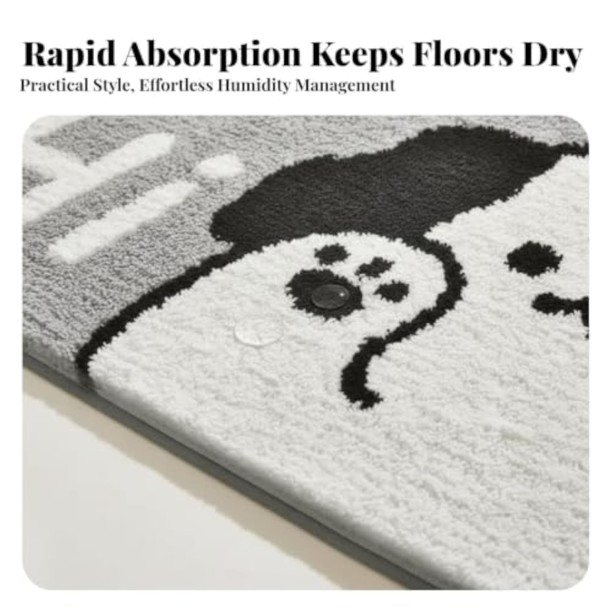 Low-Profile Soft Faux Cashmere Bath Mat, 30x50cm