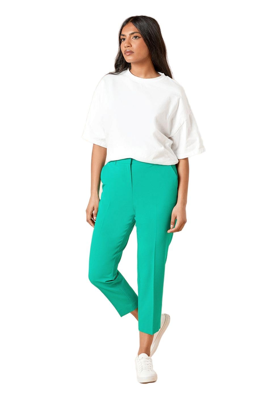 Dorothy Perkins Petite Ankle Grazer Trouser, 10, Green