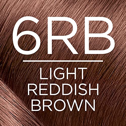 Image of L'Oreal Excellence Creme Triple Protection Hair Color, Light Reddish Brown (Warmer) [6RB] 1 Each (Pack of 6)