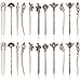 Duufin 22 Pieces Hair Sticks Vintage Bronze Chinese Hair Chopstick Retro Hair Fork for Women