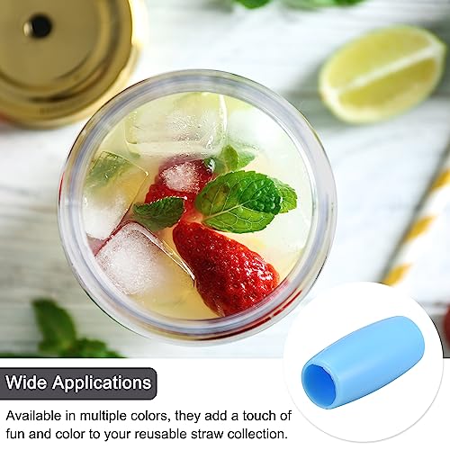 6 piezas puntas de silicona para pitillos reutilizables miniatura 5