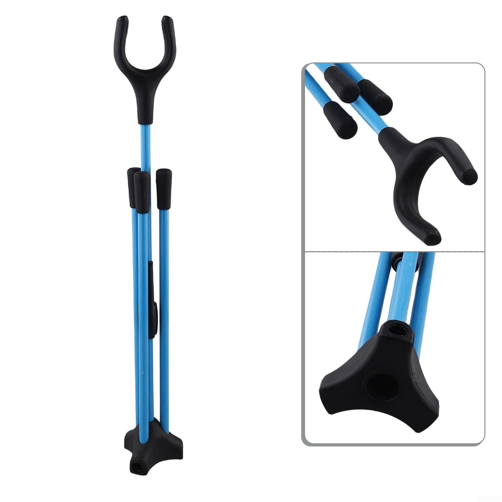 Supporto per arco pieghevole, design stabile per archi ricurvi e lunghi, leggero per un facile utilizzo (blu)