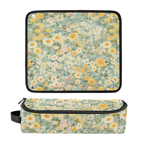 Bolso de viaje para herramientas de cabello Colorful Flower miniatura 3