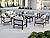 VONZOY Aluminum Patio Furniture Set, 10 Piece Metal Outdoor Furniture Set, Patio Set with Waterproof Covers for Backyard Garden?Dark Grey&Light Grey?