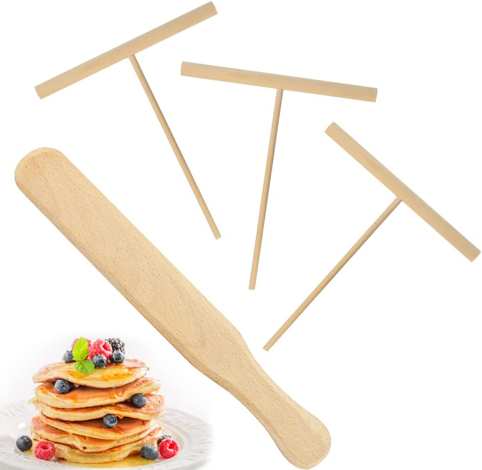 VCRANONR Teigverteiler Pfannkuchen Crepes Verteiler Teig Spatel Crepes Herstellung Set
