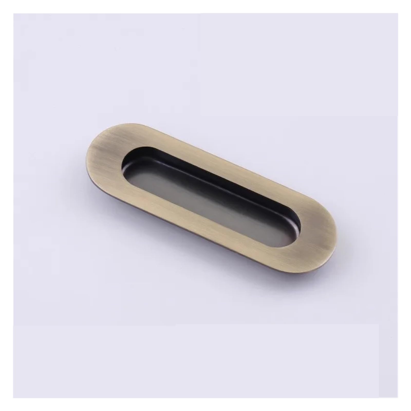 Mohuied Bronze A 120Mm Recessed Handle Oval-Shaped Concealed Recessed Handle For Furniture Kitchen Cabinet Drawer Knobs Cupboard Invisible Sliding(Bronze A 120Mm)