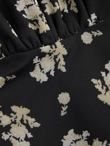 CIDER Floral Dress for Women Summer Mini Dress Sundresses Sleeveless Scoop Neck Sun Dresses A-Line Vacation Outfits2