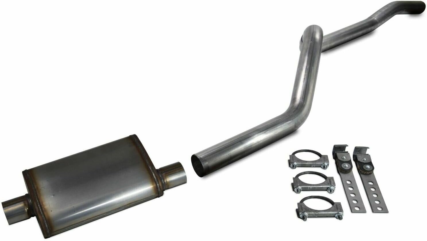 84-01 Jeep Cherokee XJ 4.0L 2.5" Aluminized Exhaust Kit Jones Muffler Rear Exit