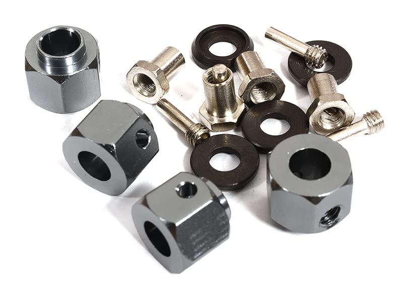 Integy RC Upgrades for Traxxas TRX-4, 12mm Hex Wheel (4) Hub Alloy 12mm Thick for Traxxas TRX-4 Scale & Trail Crawler