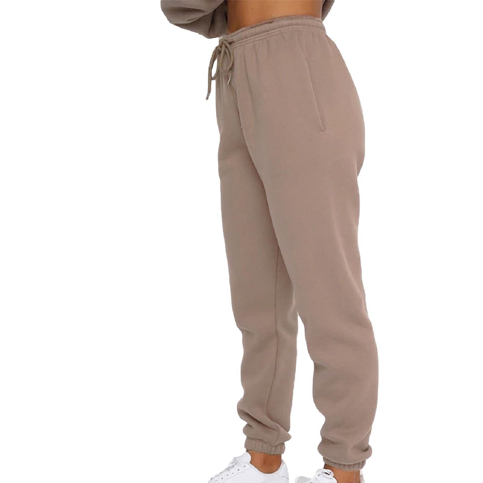 amropi Chándal de Mujer Sudadera Pullover de Lana y Pantalones Conjunto de Ropa