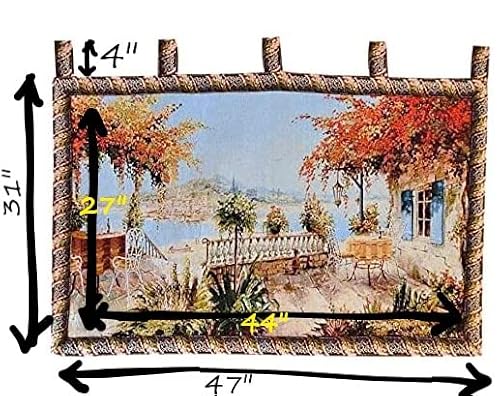 Tache 28 X 47 Inches Summer Ocean View Table For Two Tapestry Wall Hanging Art Decor #TOP2