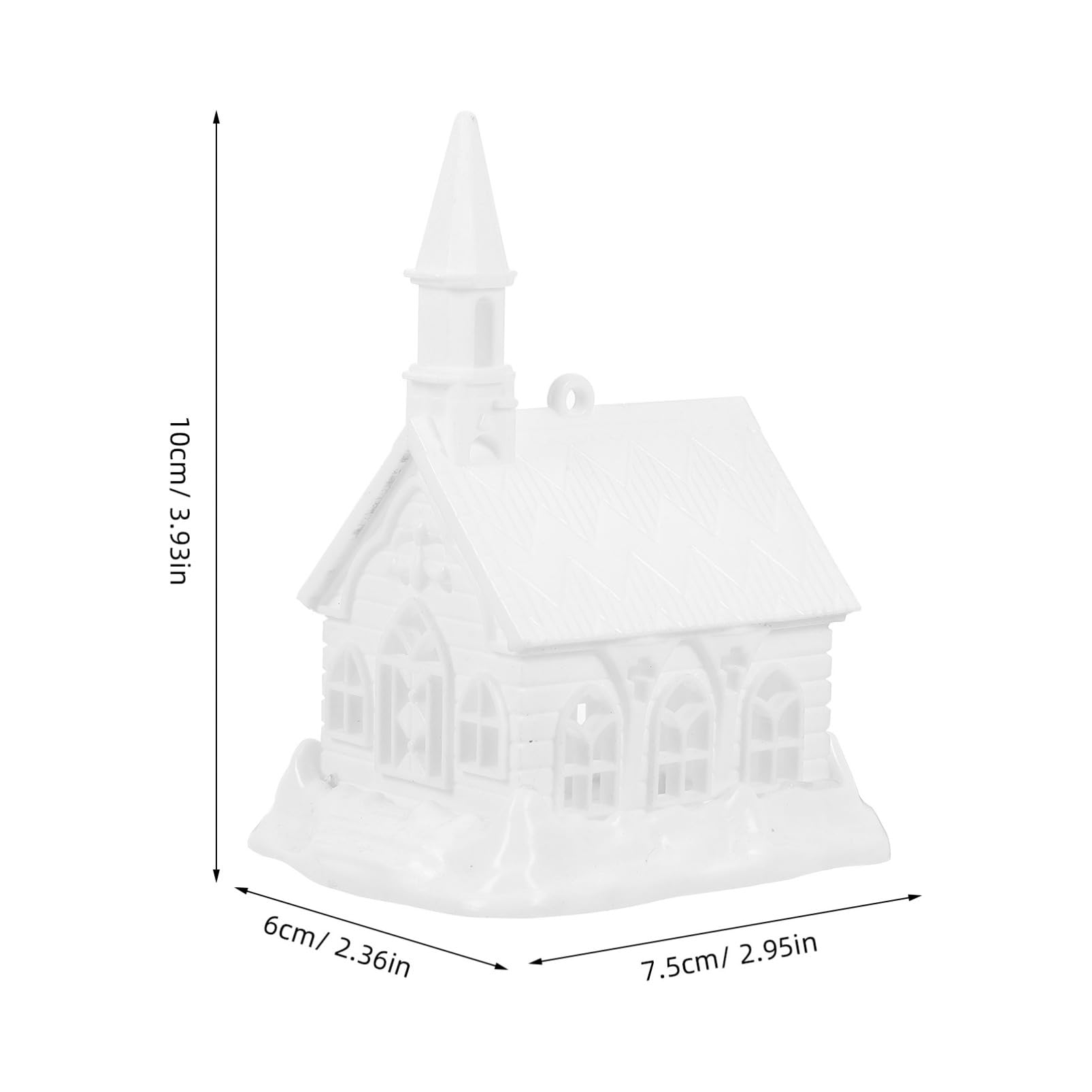 Abaodam Xmas Miniature Model House Plastic Mini House Model Desktop Charm Garden Charm