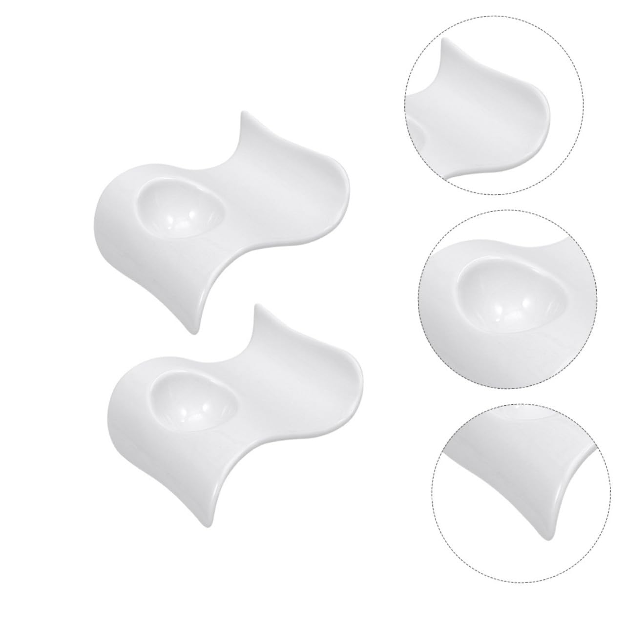 TOYANDONA Tenir Œufs Durs Modernes et Élégants en Céramique Blanche Plateau Pratique et Facile à Nettoyer 6 Coquetiers Cuisine et Repas