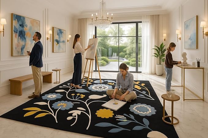 Image of Luxurious Tufted Woolen Carpet Collection Size 4 X 6 Feet (Color-Multi)