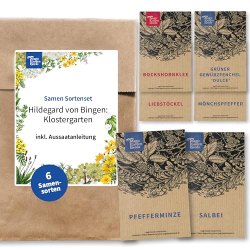 Il giardino del monastero di Hildegard von Bingen - Set di semi con 6 piante medicinali medievali