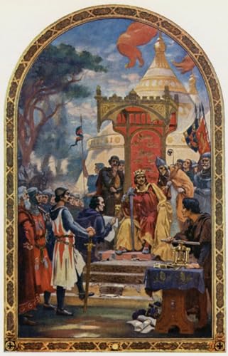 Pintura mural en lienzo SERENDIPITP con la Carta Magna de Ernest Normand en formato 60x90cm