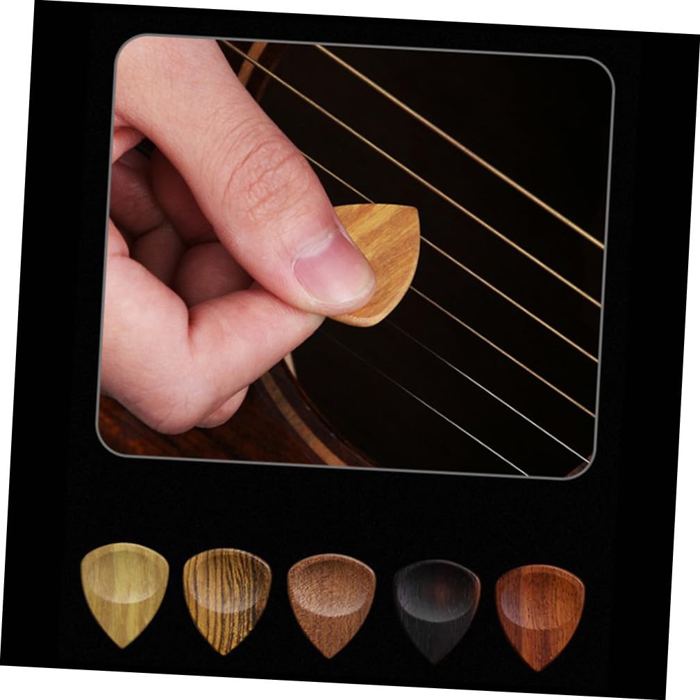 Abaodam 2 Uds Caja De Selección Púas De Instrumentos De Cuerda Accesorio De Guitarra De Madera Púas De Ayuda para Guitarra Púas De Guitarra Profesionales Púas De Guitarra De Madera con