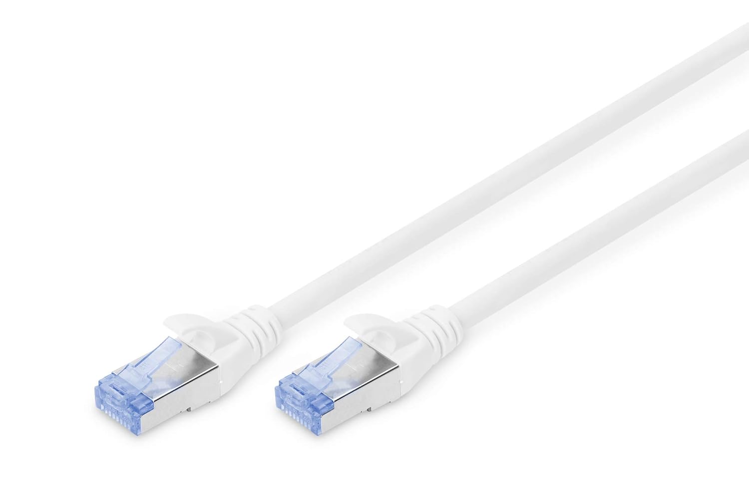 Digitus LAN Cable Cat 5e - 2 m - RJ45 Network Cable - SF/UTP Shielded - Compatible with Cat-6 & Cat-6A - Grey
