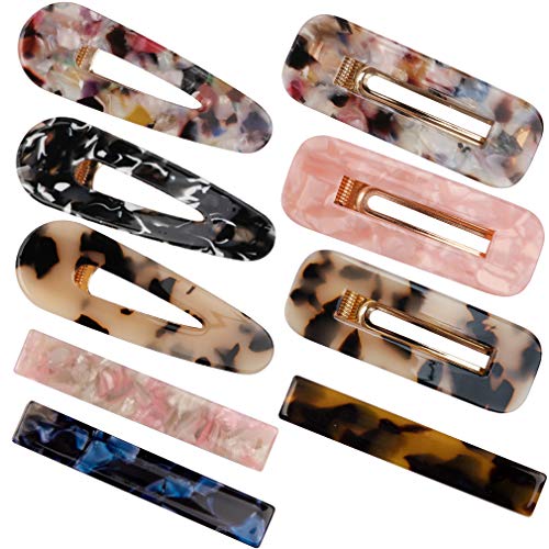 9 Pack Acrylic Hair Clips for Women,Alligator Hair Clips for Styling Small Hair Clips for Hair Barrettes for Women Alligator Clips for Hair Accessories for Women