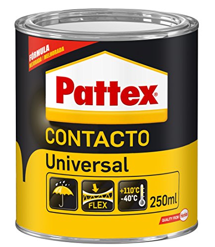 Pattex Cola de contacto universal instantánea multiusos, a prueba de agua, 250ml (1731502)