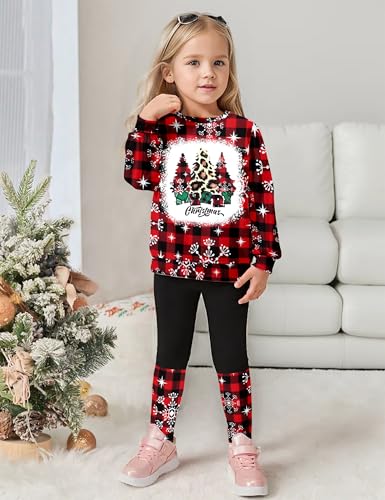 Image of DONWEN Toddler Girl Clothes,Tie Dye Sweatsuit 2 Piece Girls Outfits Graphic Pullover Top Pants Girls Fall Winter Outfit