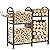ZEXVIDA Firewood Rack Outdoor And Indoor, Fire Wood Storage Racks With Wood Hooks, 31" Wood Racks Outdoor For Firewood, Adjustable Log Racks For Firewood, Heavy Duty Logs Holder Wood Storage