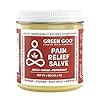 Green Pain Relief Skin Salve, All-Natural Pain Relief Formula For Arthritis, Sore Muscles & Bruises, Rapid Relief, 4 oz jar