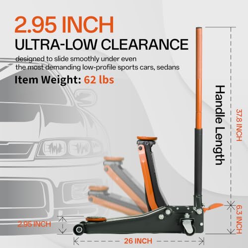 Maxority 3-Ton Dual Piston Hydraulic Floor Jack