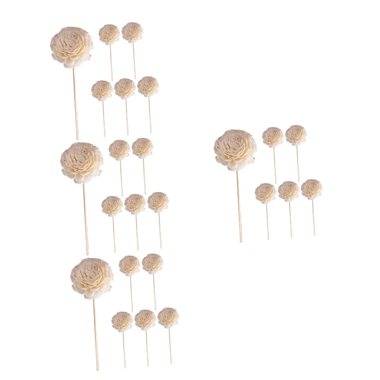 Cabilock Varillas Difusoras De Aromas para Ambientador Varillas De Aceite Esencial Decoración Floral para Hogar Y Oficina Aromaterapia Sin Fragancia Rápida Y Duradera 6 Piezas X 4