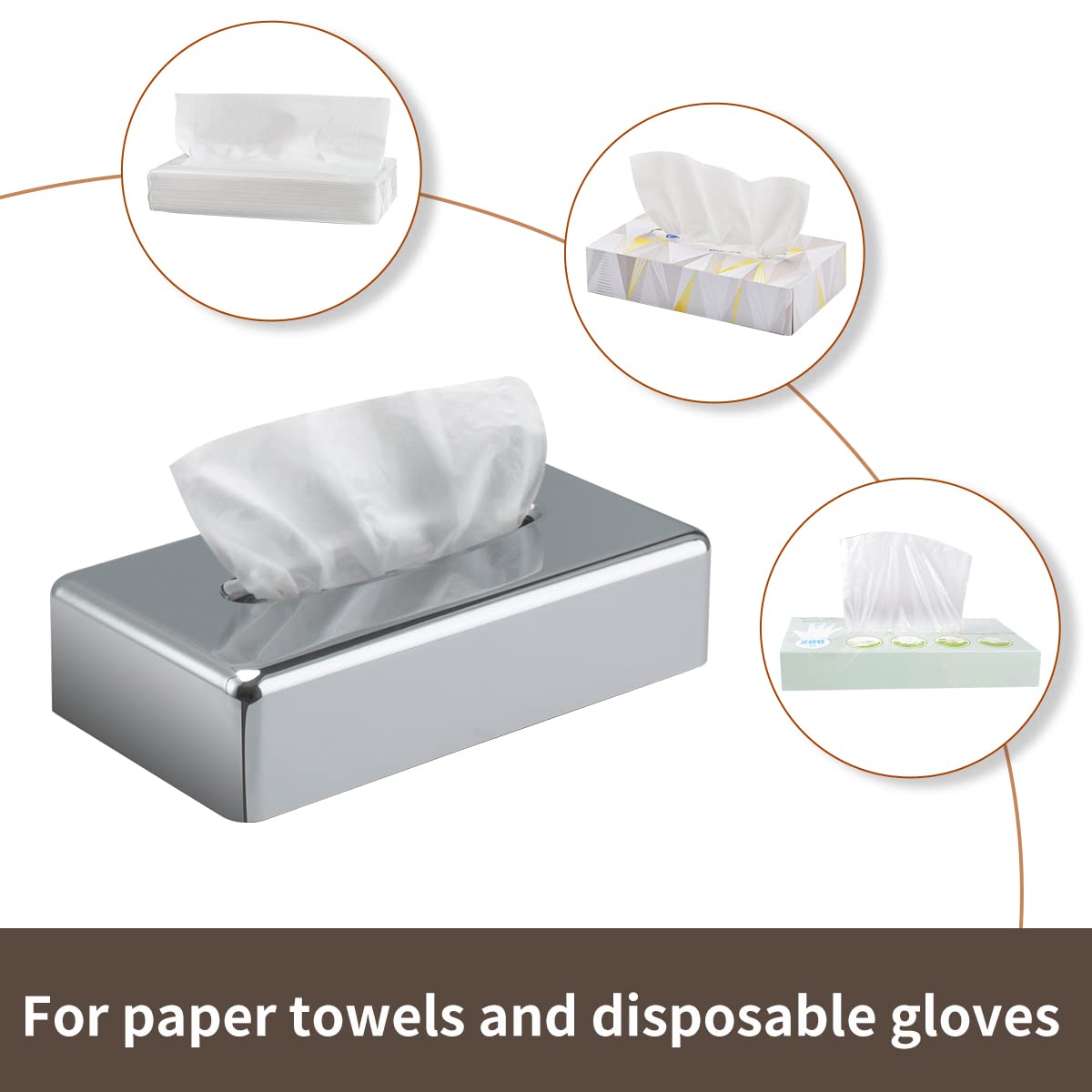 Amazon.com: Y-in Hand Tissue Box Cover, Rectangular Mirror Wall